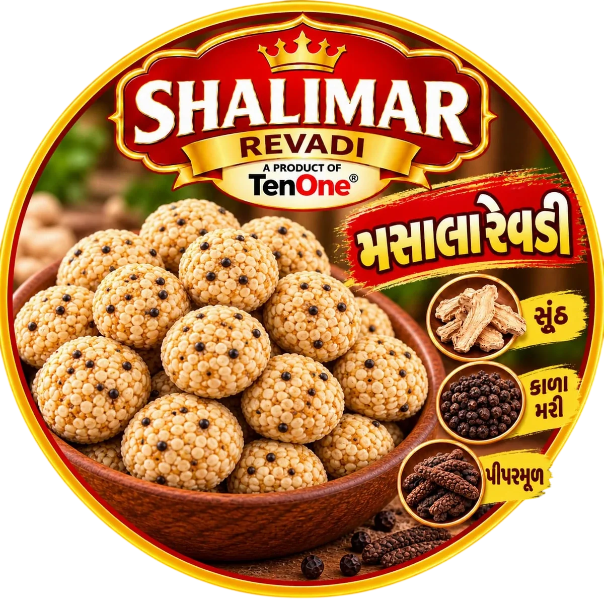 Masala Revadi pack — Shalimar til ni revadi, 250 g and 500 g
